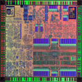  IBM PowerPC 405LP chip die.